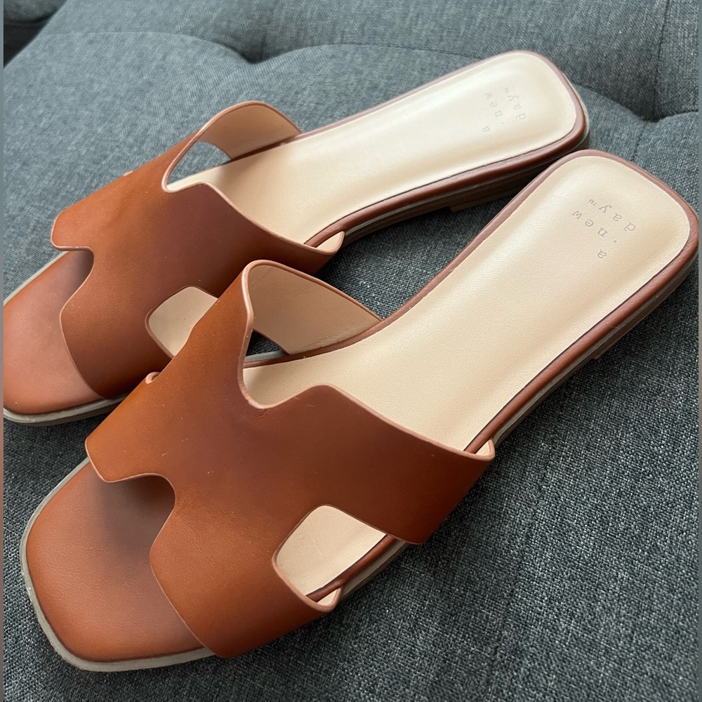 Target Tan Slide Sandals - Picture 3 of 3